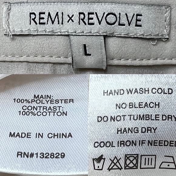 REMI X REVOLVE Michelle Button Up Shirt in Bone size Large - Picture 13 of 15